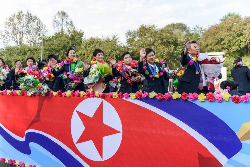 North Korea Players Celebrates U20 Football Victory in Pyongyang