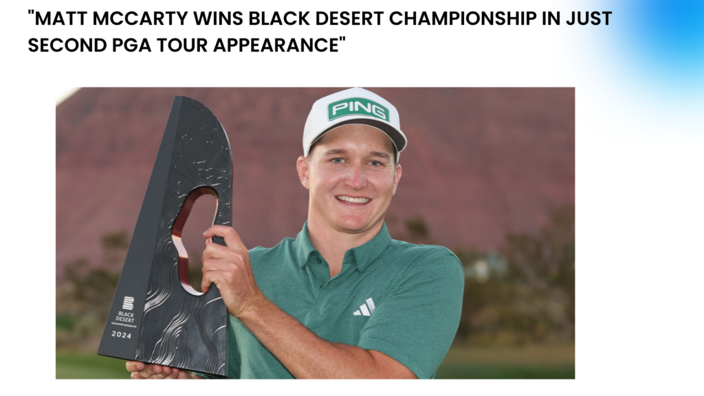 Matt McCarty Wins Black Desert Championship